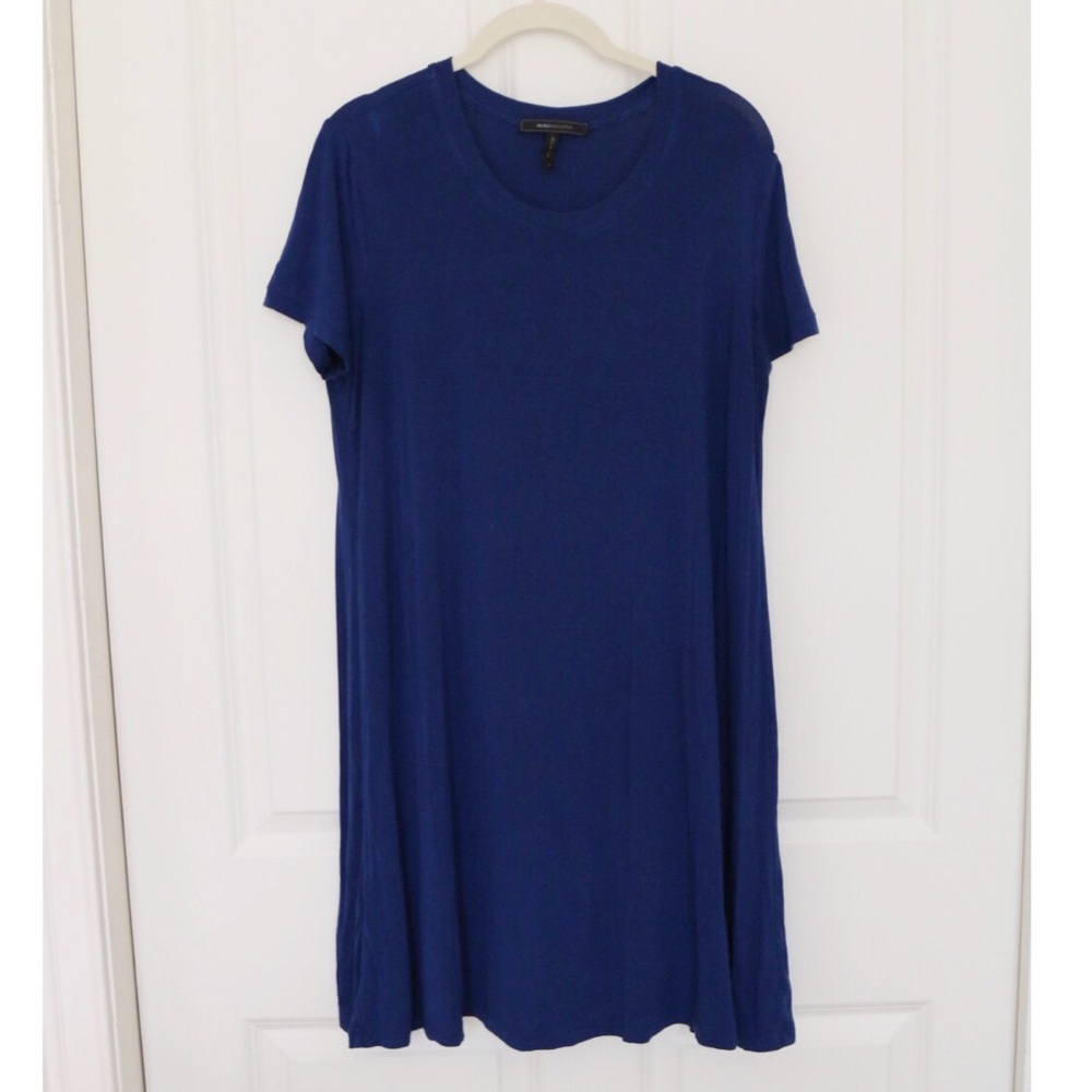 BCBGMaxAzria Anneta Blue T-Shirt Swing Dress S